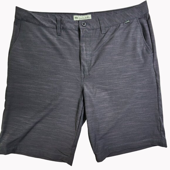 Travis Mathew Mens Golf Shorts Size 38  Blue Gray Stretch - Picture 1 of 8